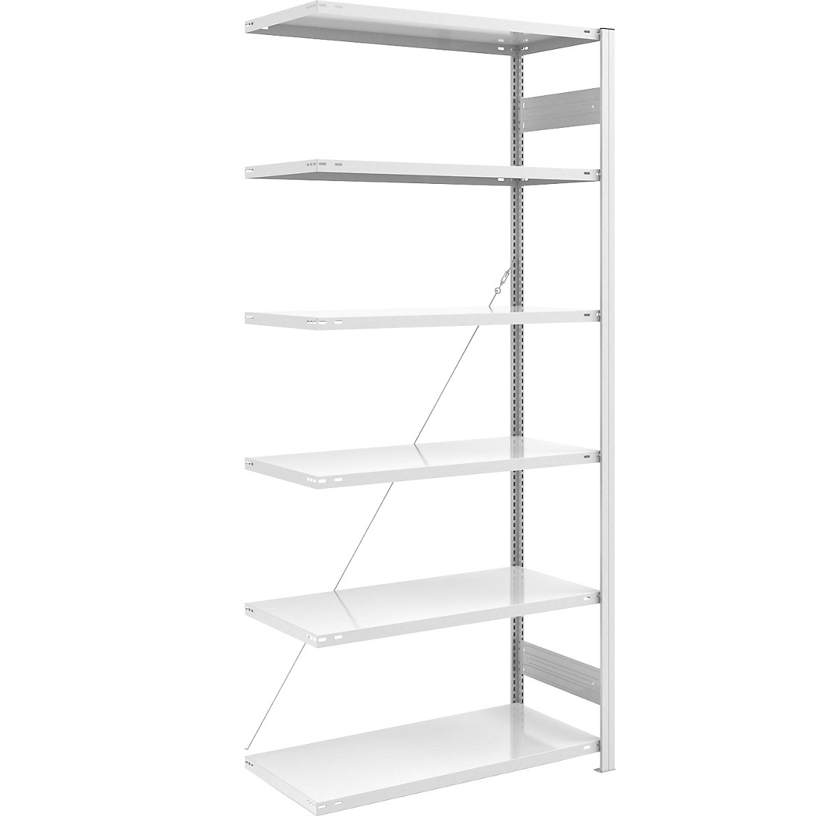 Scaffale a innesto ESD – eurokraft pro, altezza scaffale 2500 mm, scaffale aggiuntivo, largh. x prof. ripiano 1000 x 600 mm-0