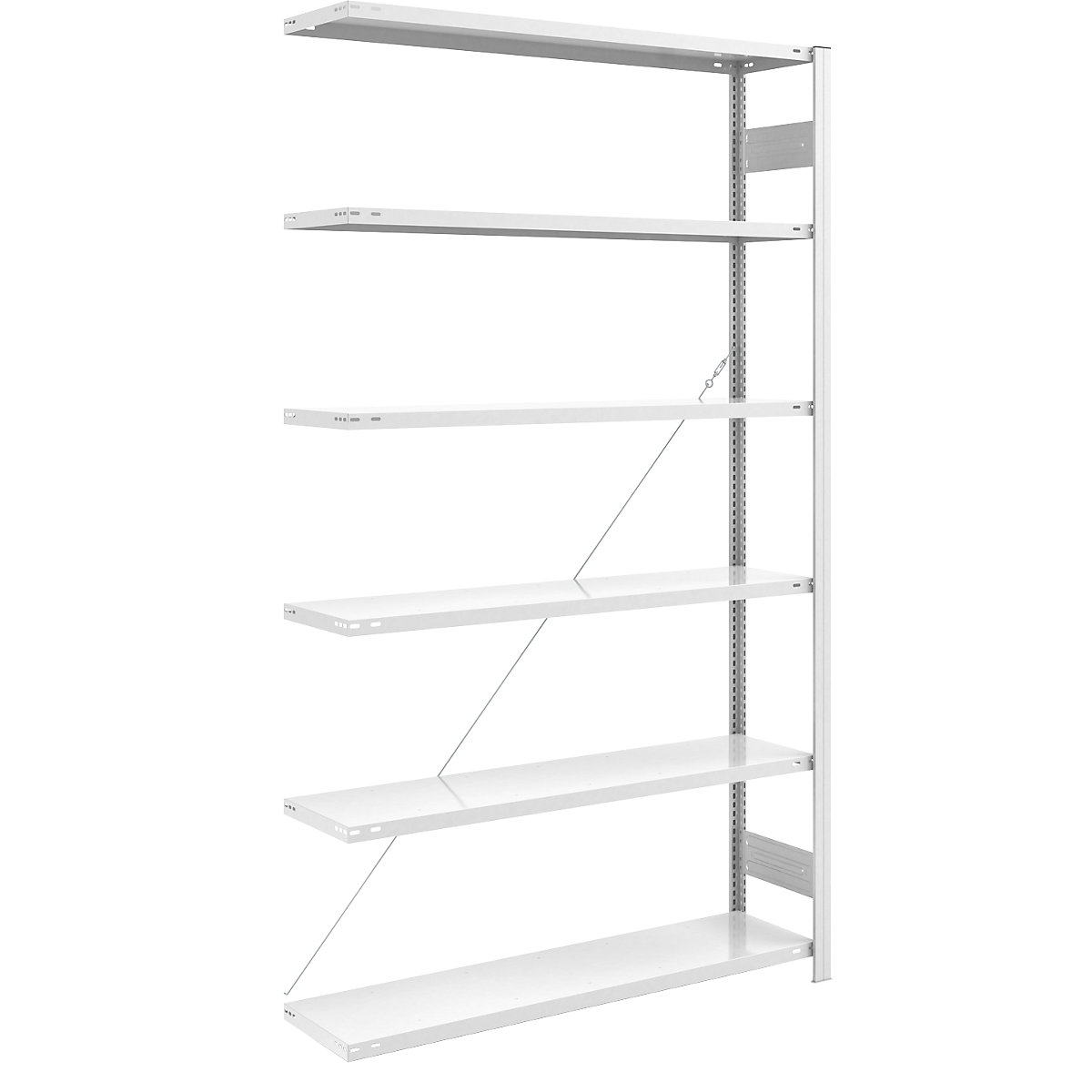 Scaffale a innesto ESD – eurokraft pro, altezza scaffale 2500 mm, scaffale aggiuntivo, largh. x prof. ripiano 1300 x 400 mm-0
