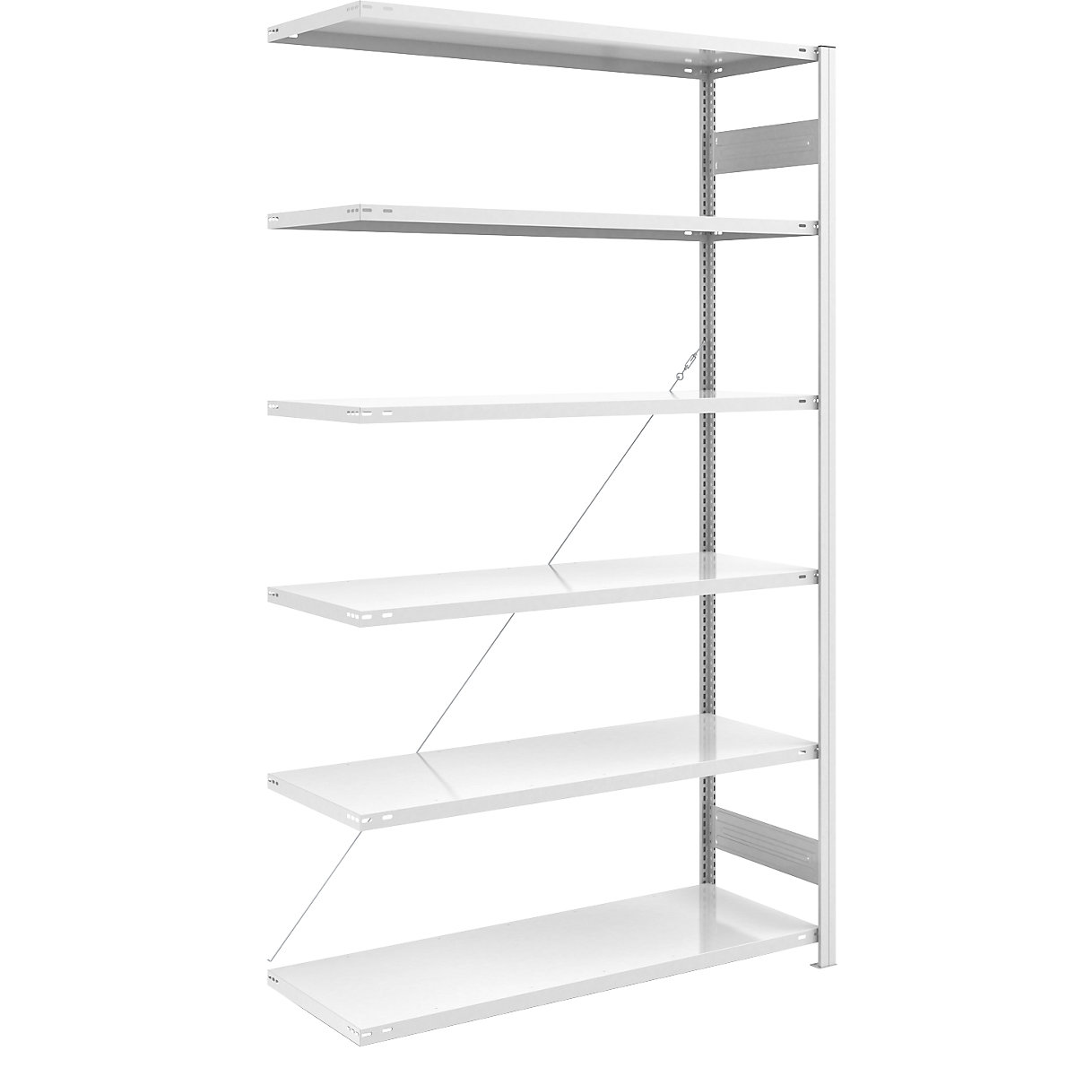 Scaffale a innesto ESD – eurokraft pro, altezza scaffale 2500 mm, scaffale aggiuntivo, largh. x prof. ripiano 1300 x 600 mm-0