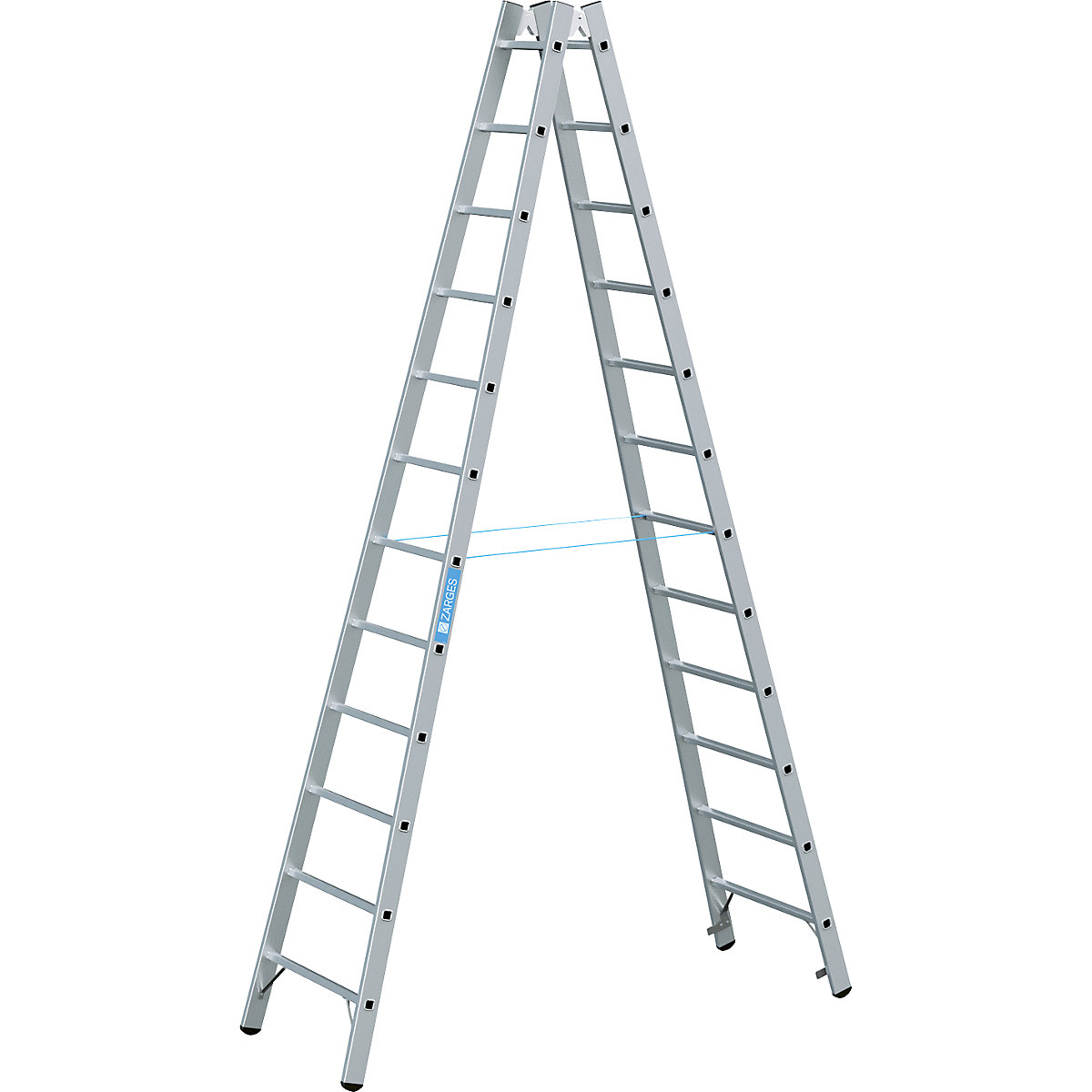 Scala a pioli professionale – ZARGES, salita su ambo i lati, 2 x 12 pioli-0