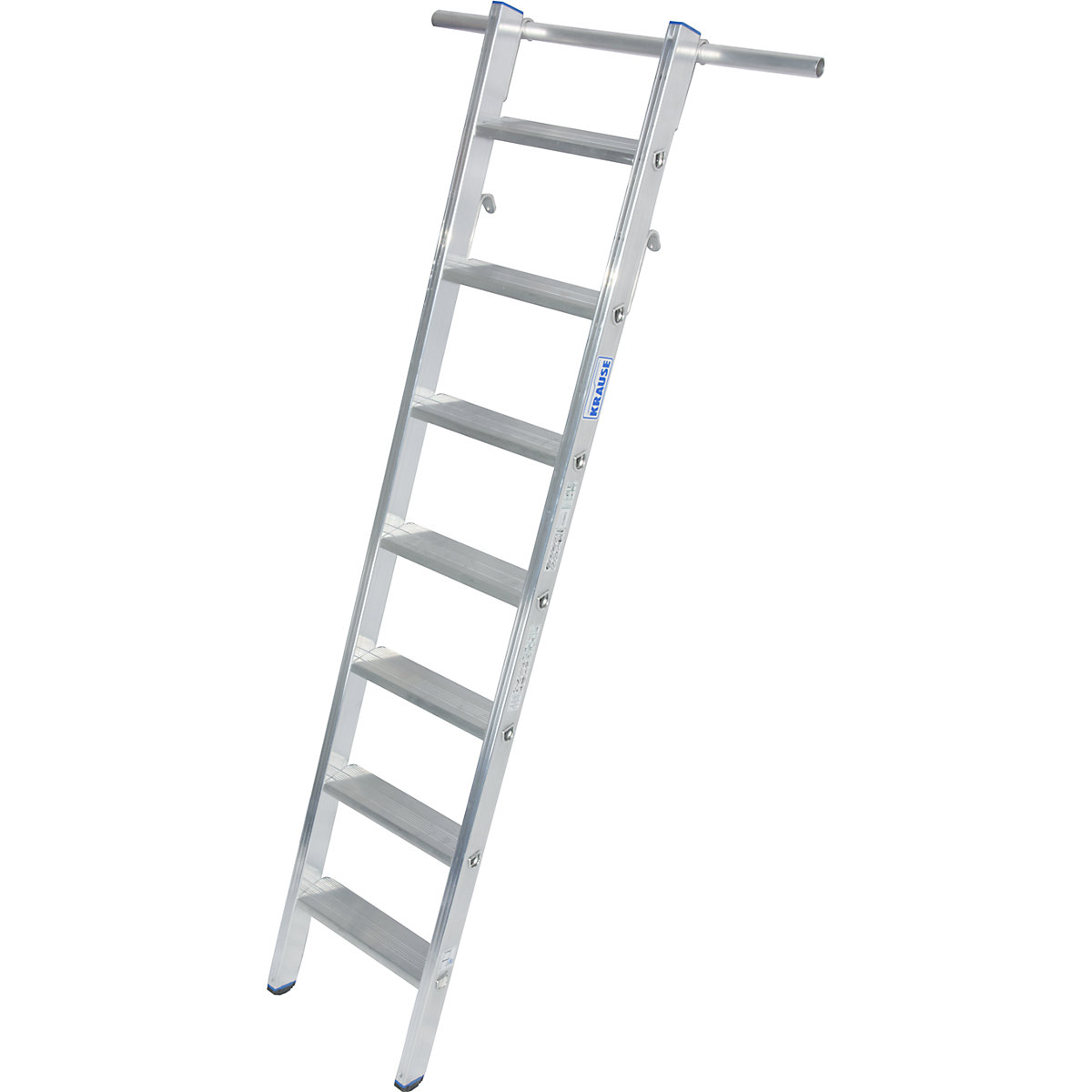 Scala a gradini per scaffalature – KRAUSE, agganciabile, con 2 coppie di ganci, 7 gradini-0