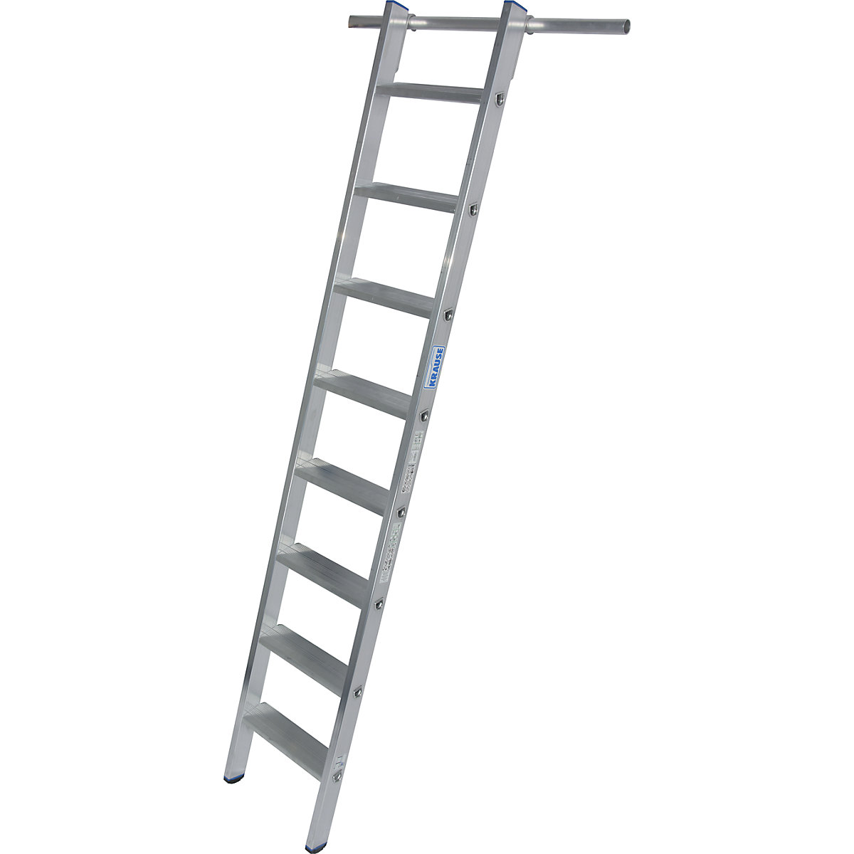 Scala a gradini per scaffalature – KRAUSE, agganciabile, con 1 coppia di ganci, 8 gradini-0