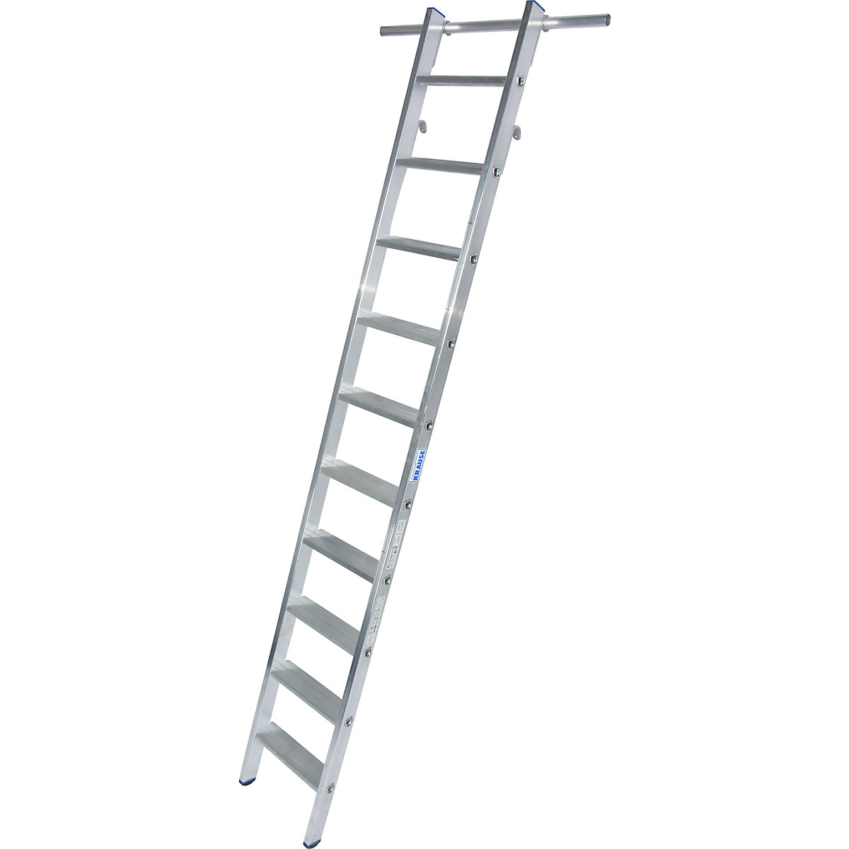 Scala a gradini per scaffalature – KRAUSE, agganciabile, con 2 coppie di ganci, 10 gradini-0