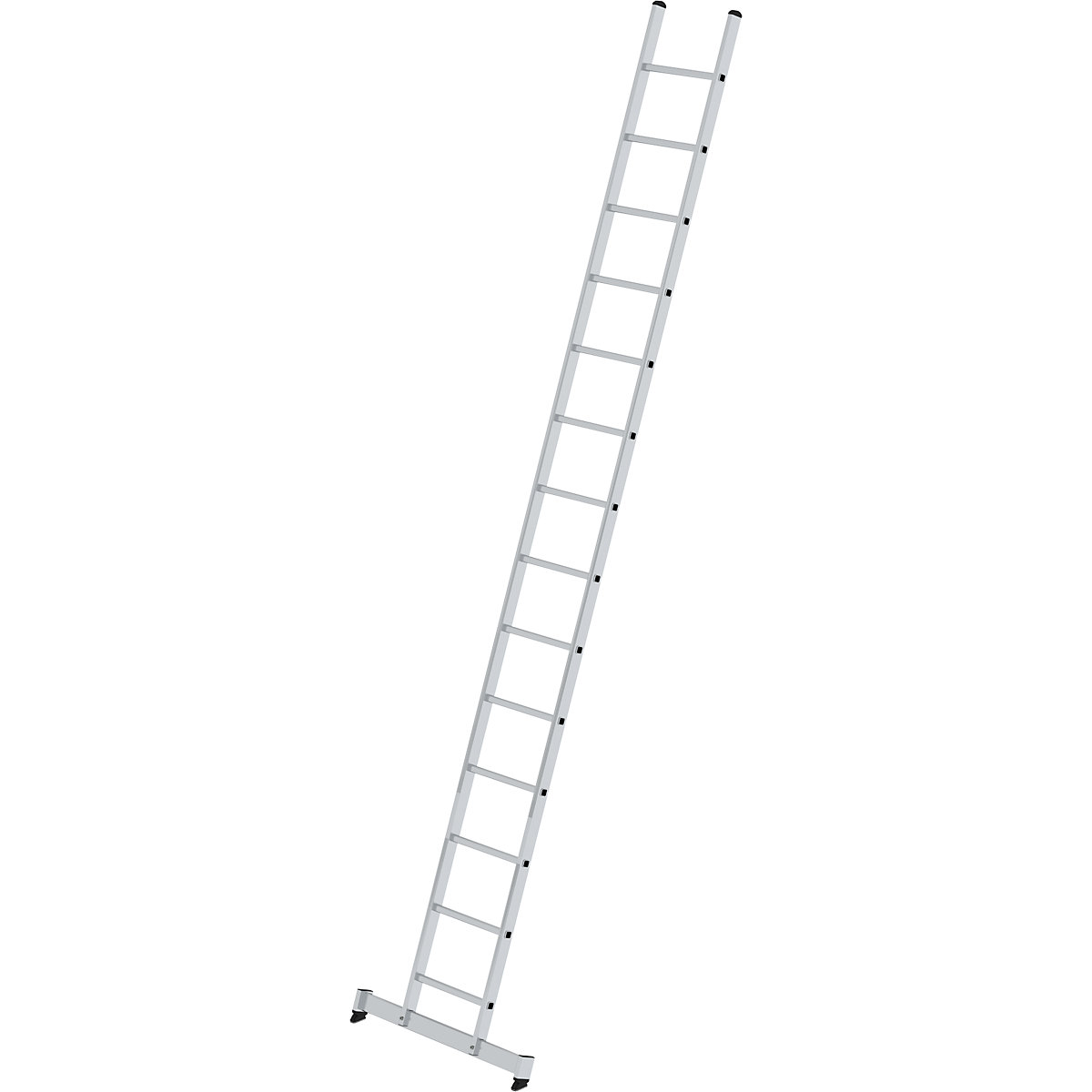 Scala da appoggio con pioli – MUNK, versione professionale, larghezza 420 mm, 14 pioli, con traversa nivello®-0
