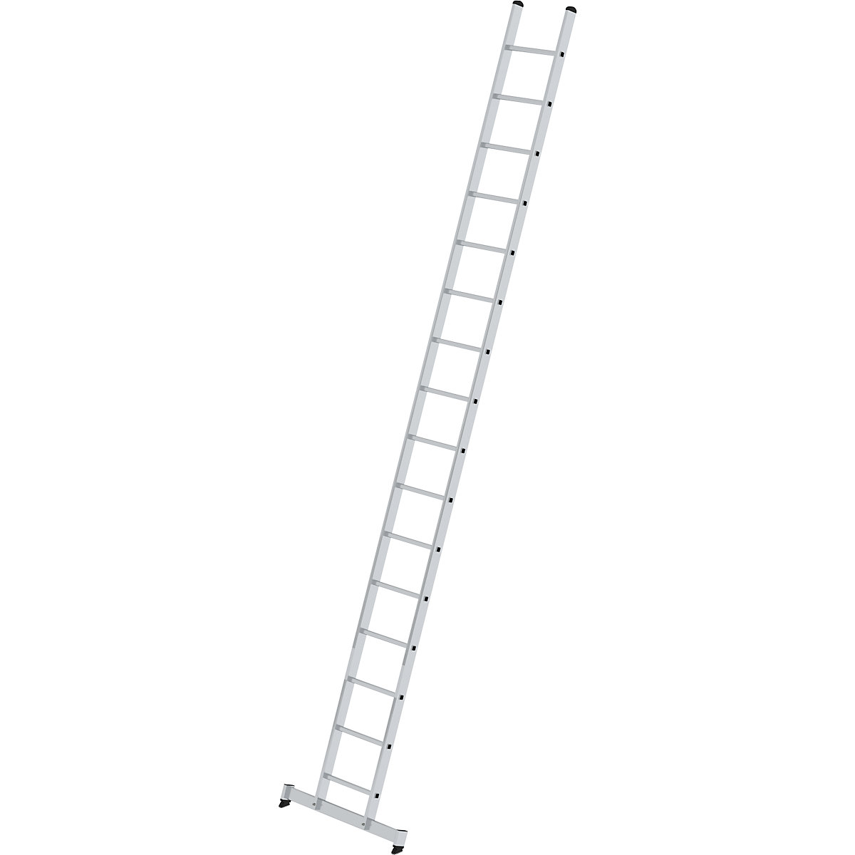 Scala da appoggio con pioli – MUNK, versione professionale, larghezza 420 mm, 16 pioli, con traversa nivello®-0
