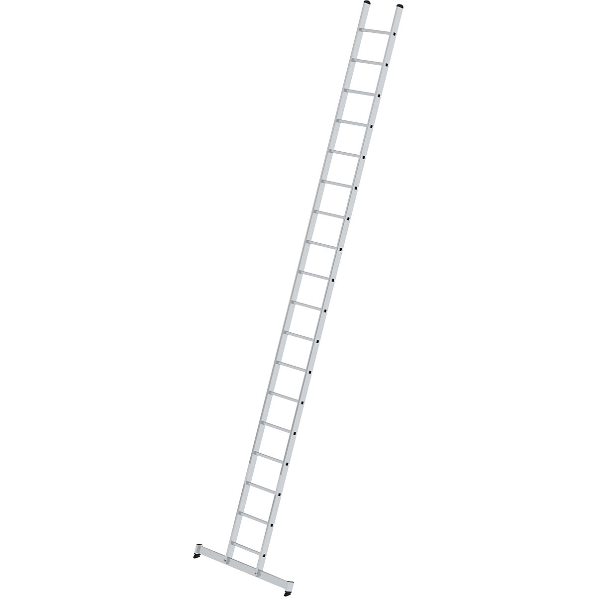 Scala da appoggio con pioli – MUNK, versione professionale, larghezza 420 mm, 18 pioli, con traversa nivello®-0