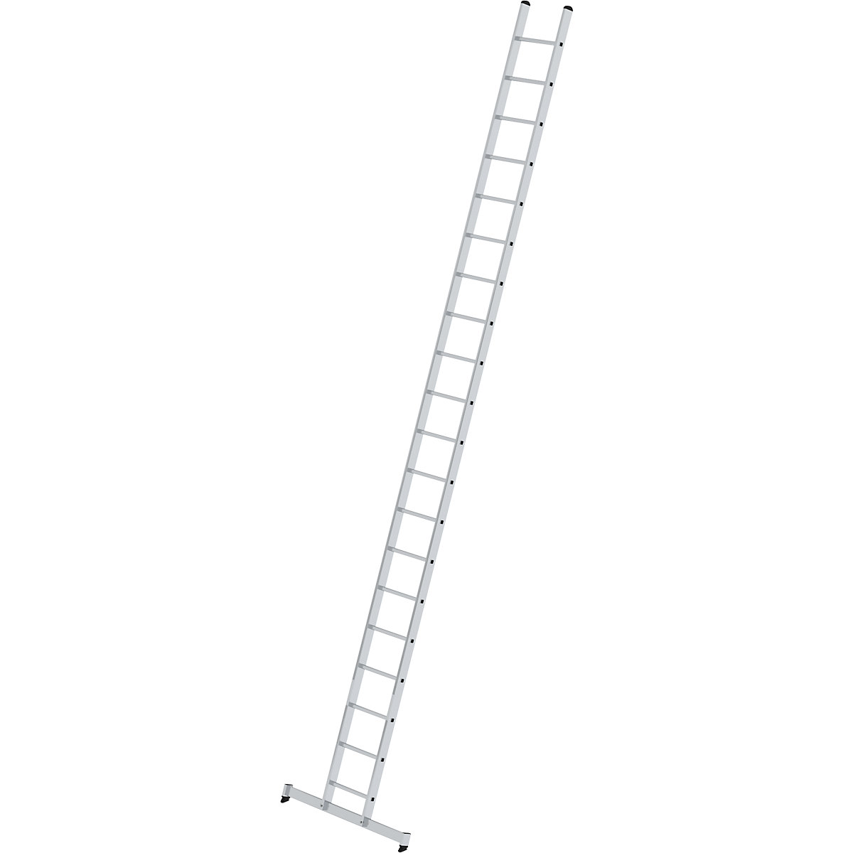 Scala da appoggio con pioli – MUNK, versione professionale, larghezza 420 mm, 20 pioli, con traversa nivello®-0