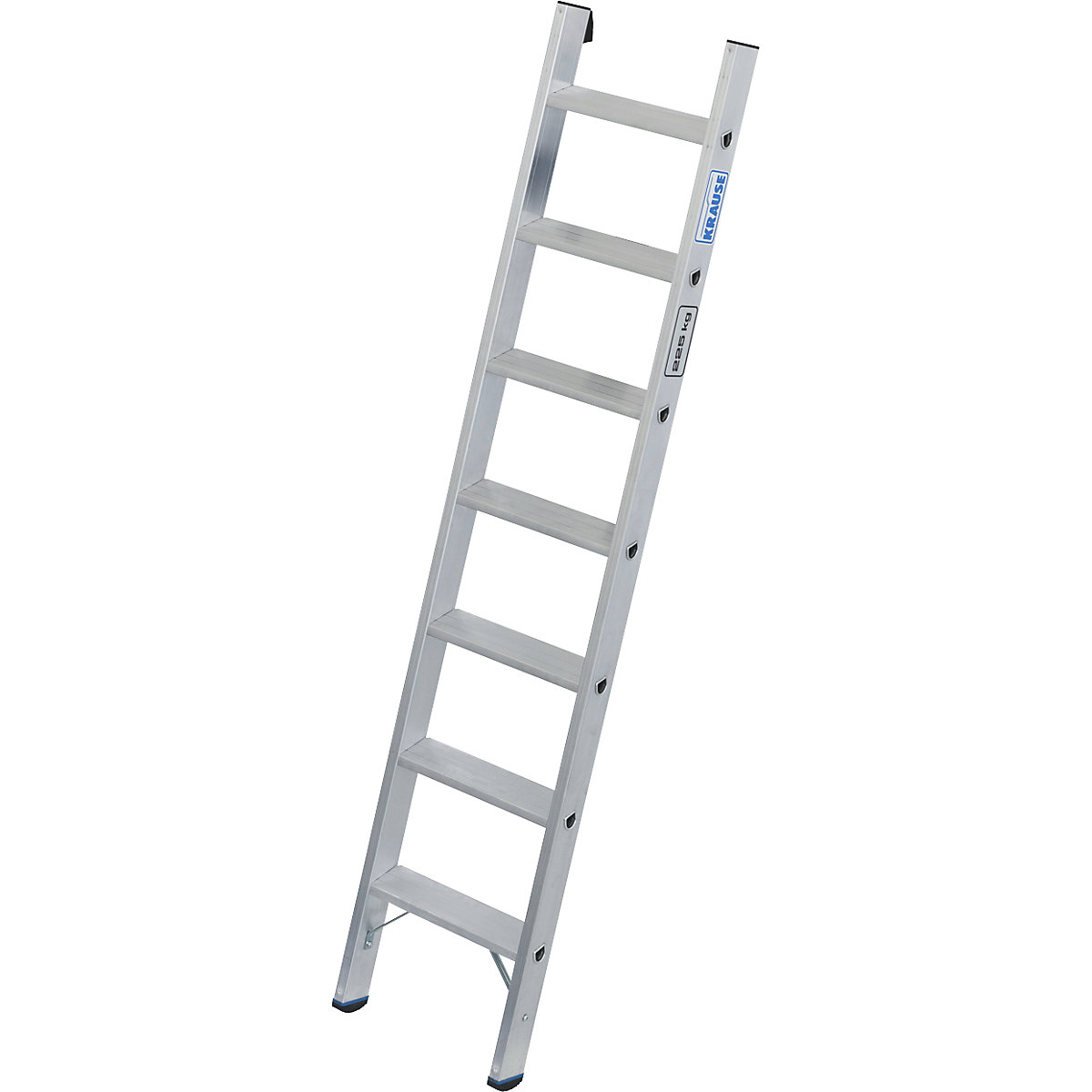 Scala da appoggio per carichi pesanti – KRAUSE, gradini in alluminio da 80 mm, fino a 225 kg, 7 gradini-0