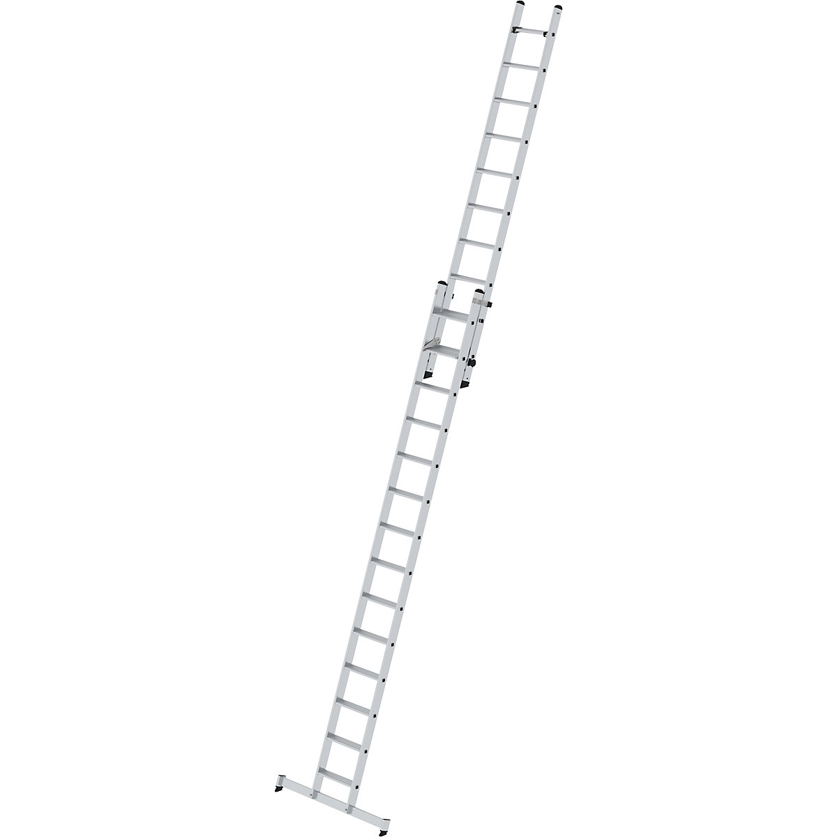 Scala scorrevole a gradini, 2 elementi – MUNK, con trasversa nivello®, 24 gradini-0