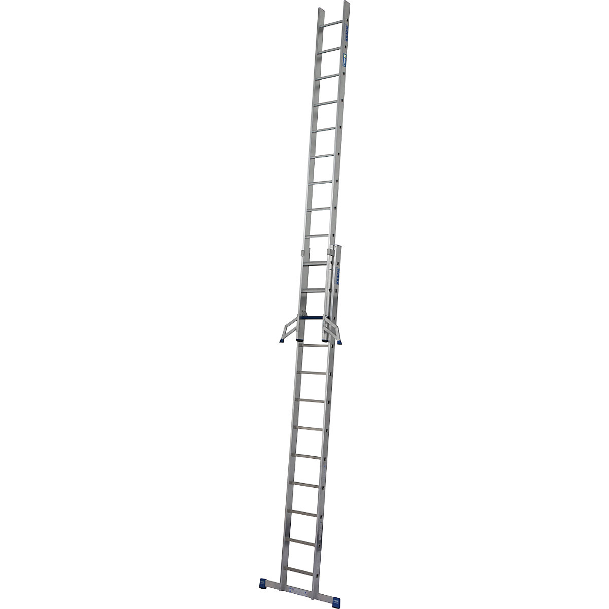 Scala scorrevole professionale STABILO + S – KRAUSE, combinazione gradini / pioli, 2 x 12 gradini/pioli-0