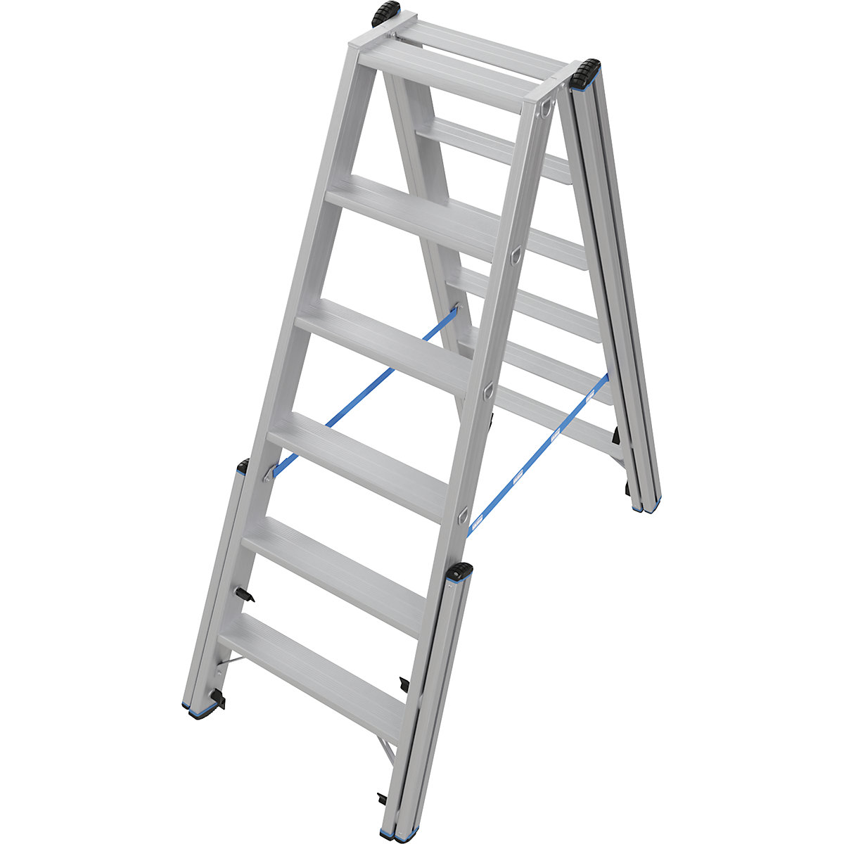 Scala a libro a gradini – KRAUSE, con messa in piano, accessibile da entrambi i lati, 2x6 gradini-0