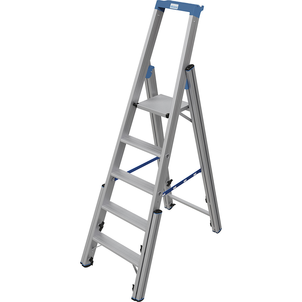 Scala a libro a gradini – KRAUSE, con messa in piano, accessibile da un lato, 5 gradini-0