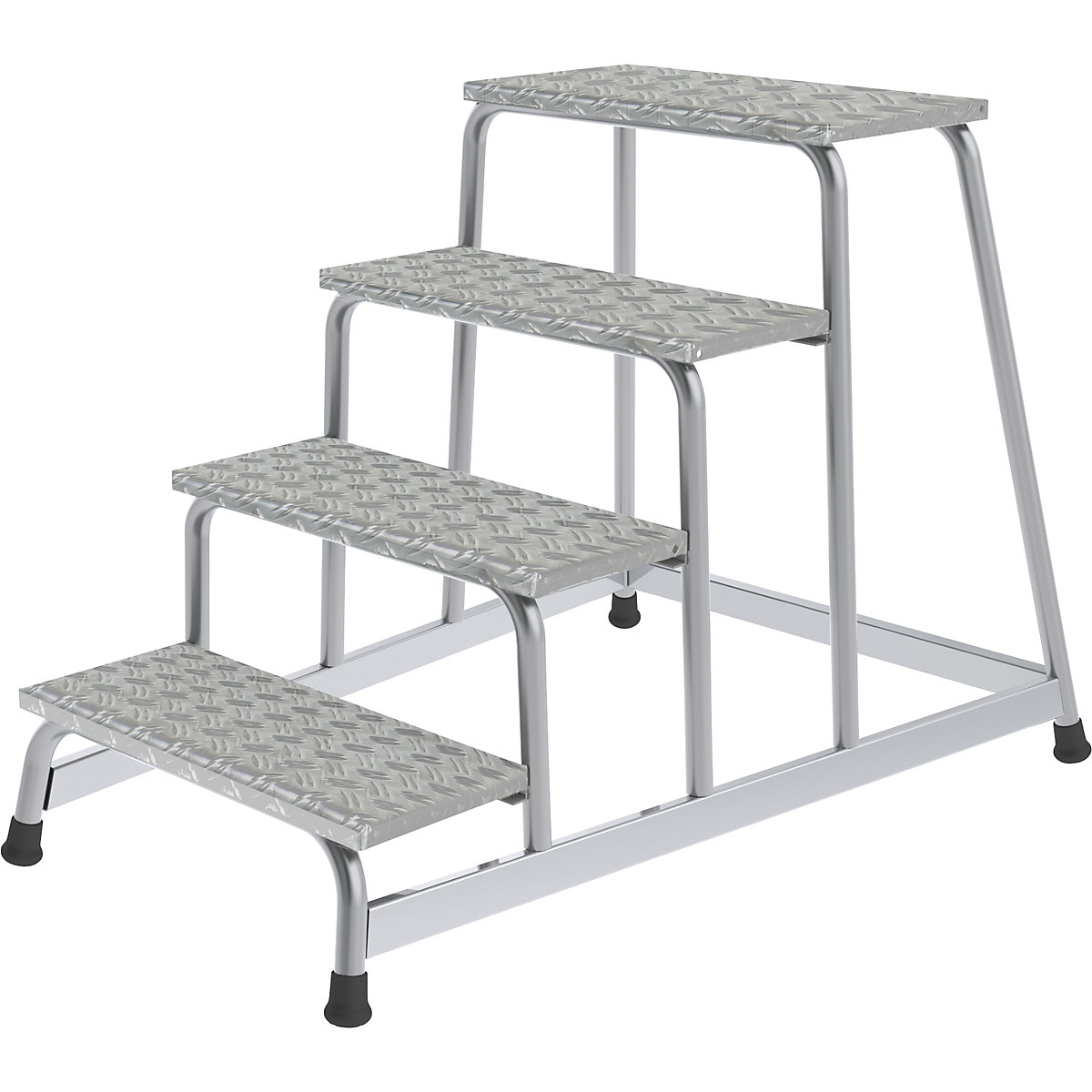 Scaletta per lavori di montaggio – MUNK, piattaforma 550 x 300 mm, 4 gradini incl. piattaforma, largh. x prof. 790 x 1130 mm-0