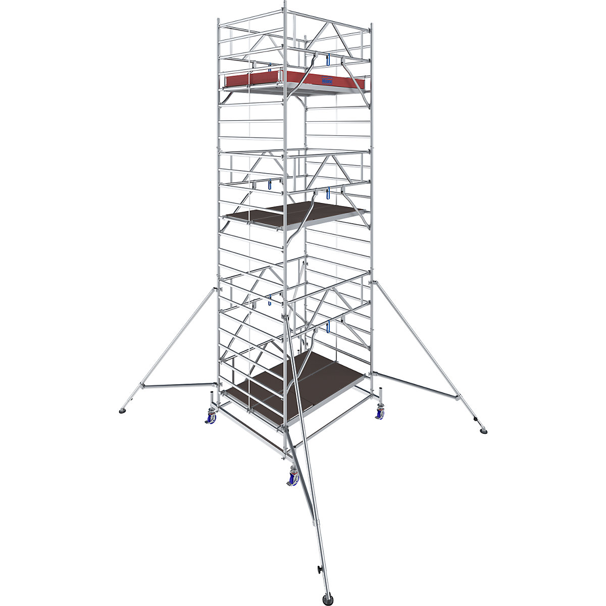 Trabattello mobile STABILO Serie 50 – KRAUSE, lunghezza piattaforma 2 m, altezza di lavoro 7,40 m-0