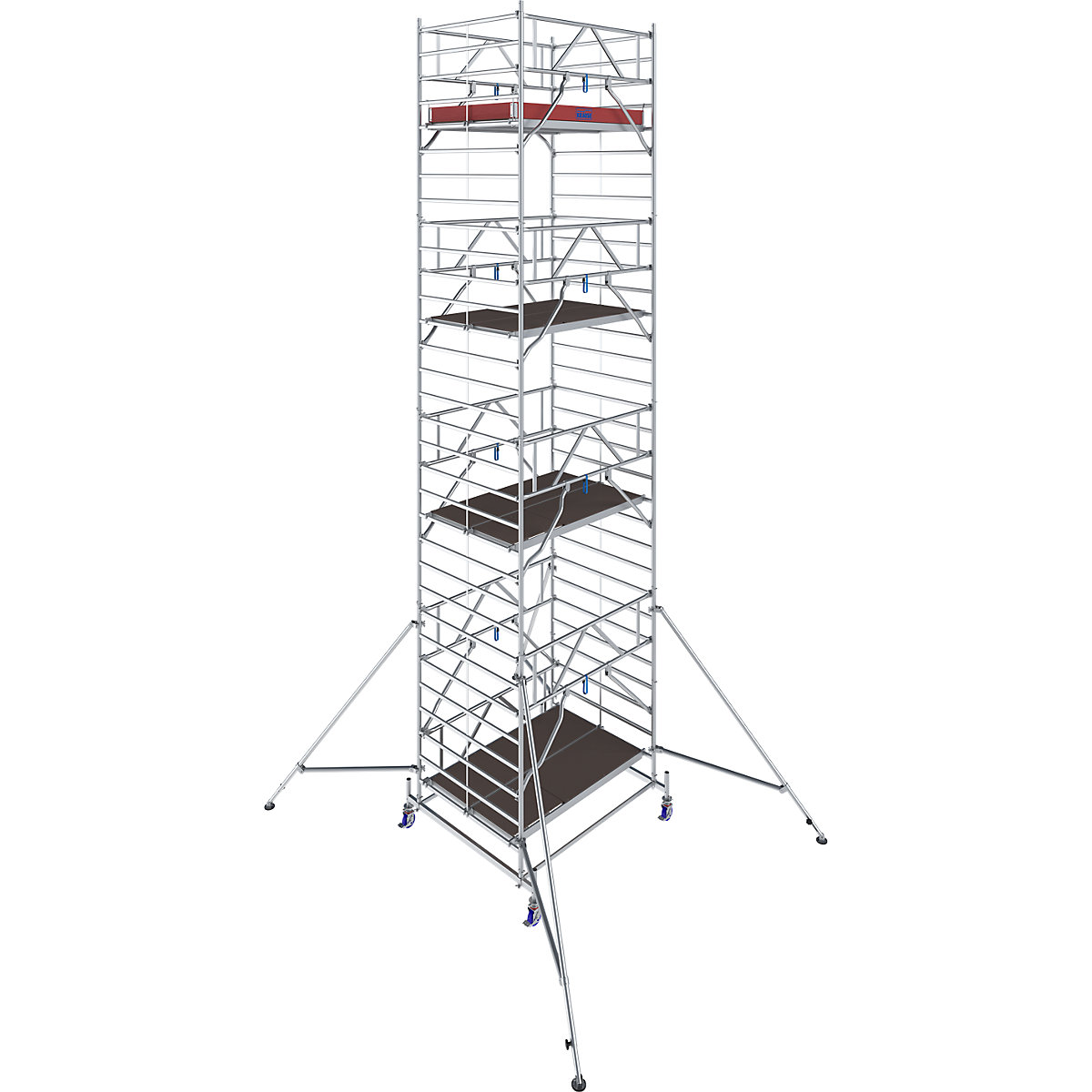 Trabattello mobile STABILO Serie 50 – KRAUSE, lunghezza piattaforma 2 m, altezza di lavoro 9,40 m-0