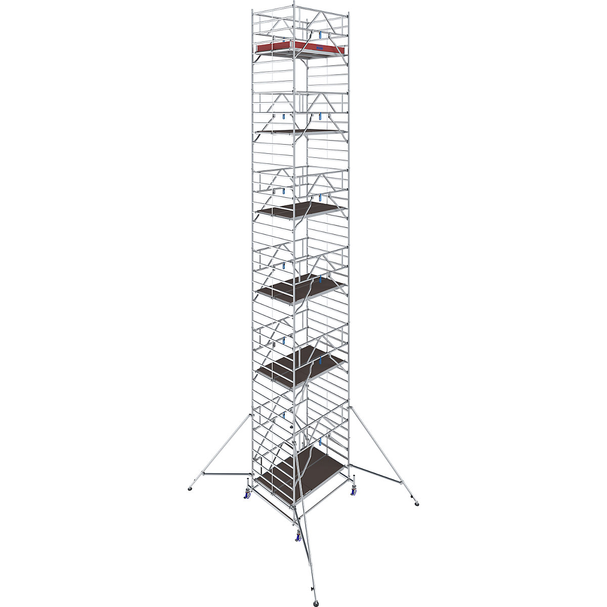 Trabattello mobile STABILO Serie 50 – KRAUSE, lunghezza piattaforma 2 m, altezza di lavoro 13,40 m-0