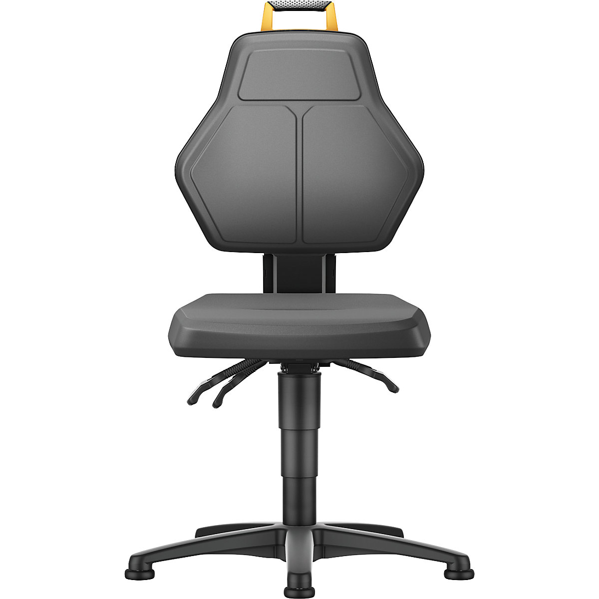 Scaun rotativ de atelier, negru – eurokraft pro (Imagine produs 2)-1