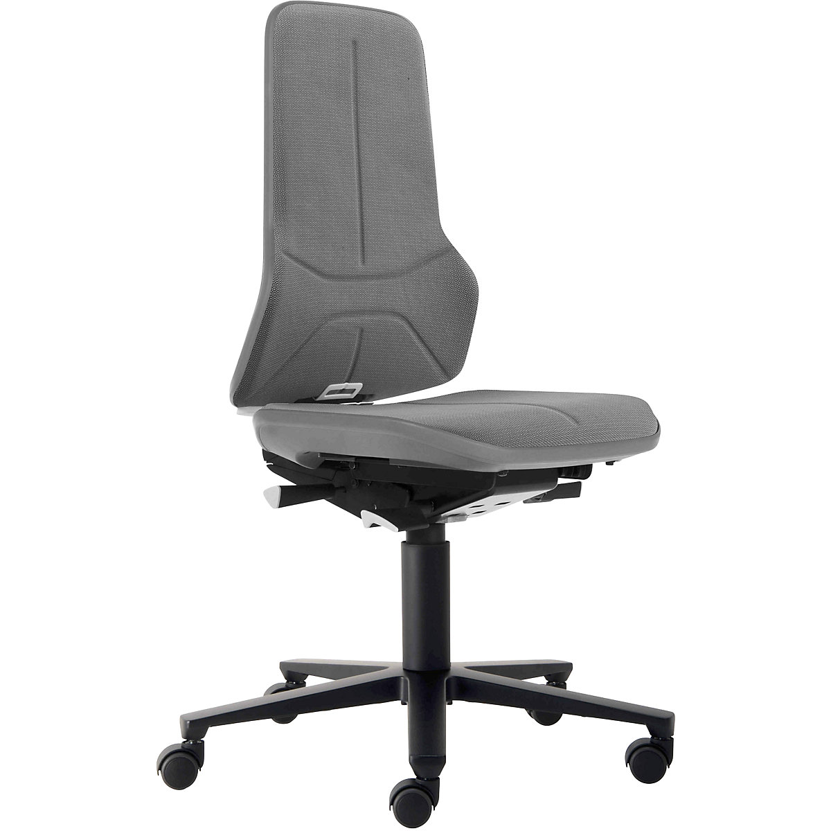 Scaun rotativ de lucru NEON, role – bimos, contact permanent, Supertec, bandă flexibilă gri-0