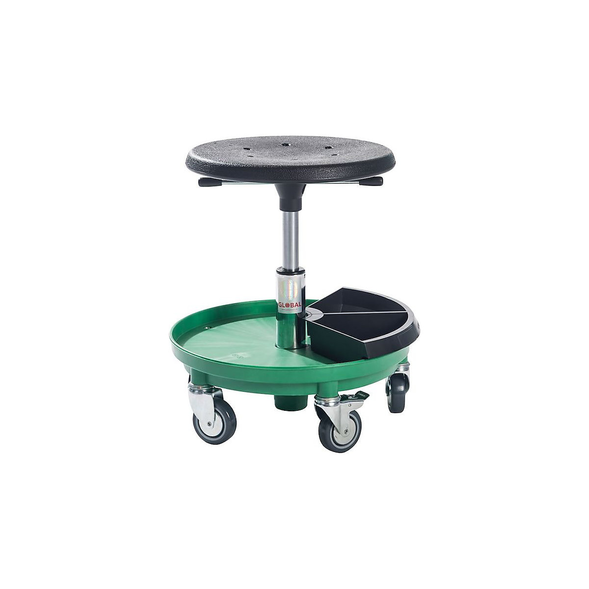 Taburet de atelier Liam, înălțime reglabilă 370 – 500 mm, verde-0