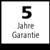 5 Jahre Gewährleistung. Auf Produkte, die mit diesem Symbol gekennzeichnet sind, gewähren wir eine Qualitätsgarantie auf Material und Verarbeitung für die Dauer von 5 Jahren ab Anlieferung.