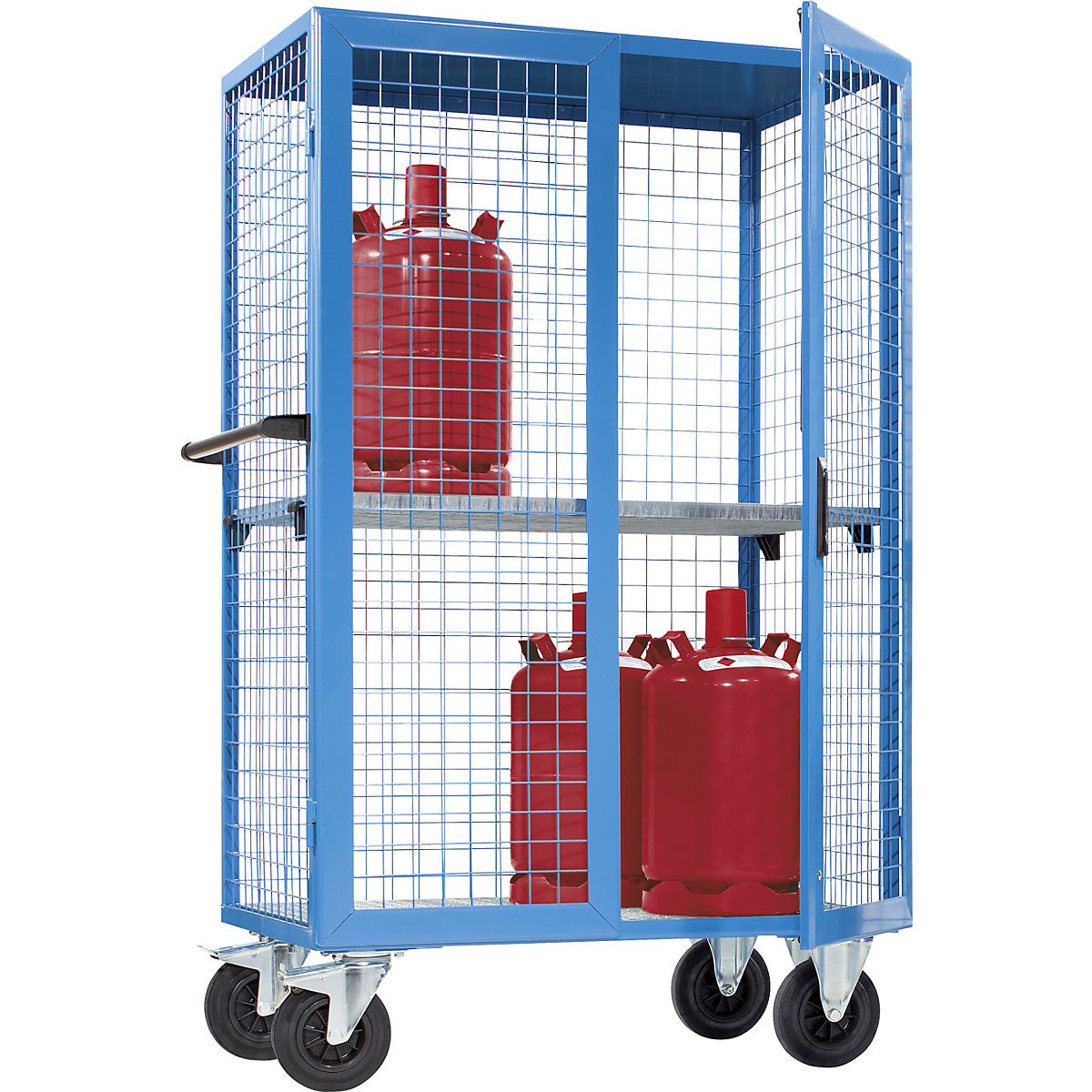 Gasflaschenwagen mit Gitterrost-Regalboden (Zubehör)