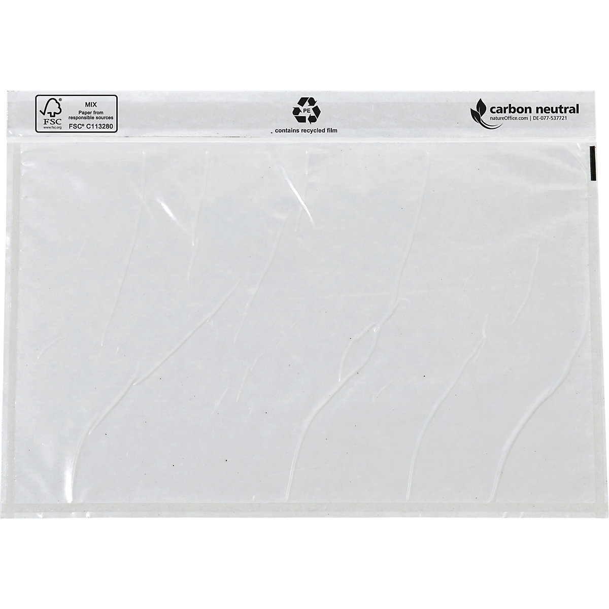 Recycled document bags – ratioform, blank, pack of 1000, LxW 240 x 162 mm-1