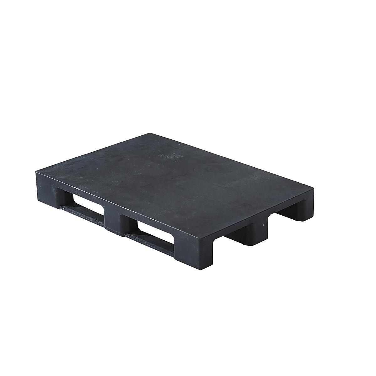Plastic EURO pallet, with raised edges, closed top deck, charcoal-2