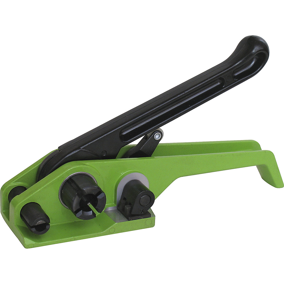 Tensioning tool for reinforced PET strapping