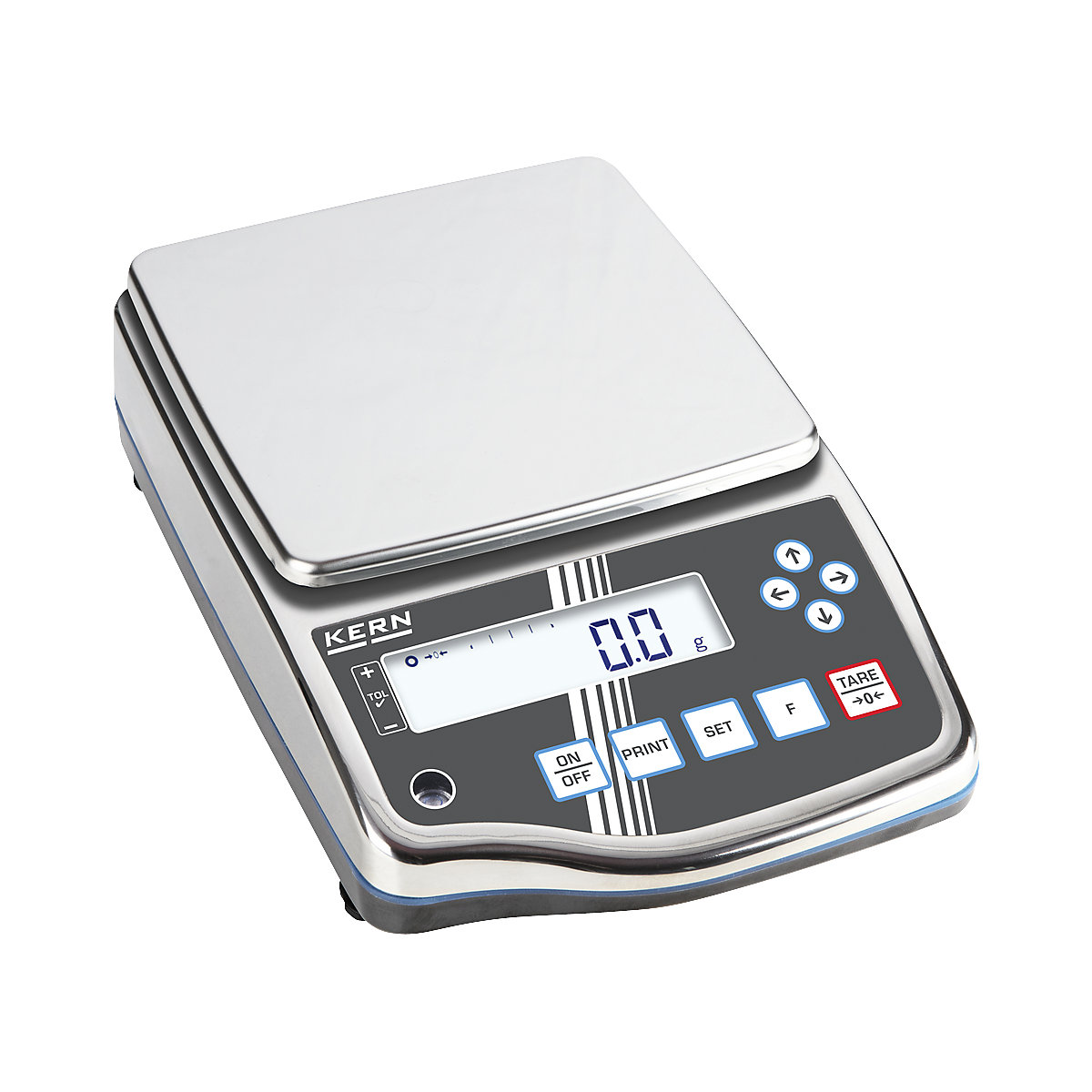 Precision scales, high resolution, weighing range up to 8.2 kg, read-out accuracy 0.1 g, weighing plate 190 x 190 mm-1
