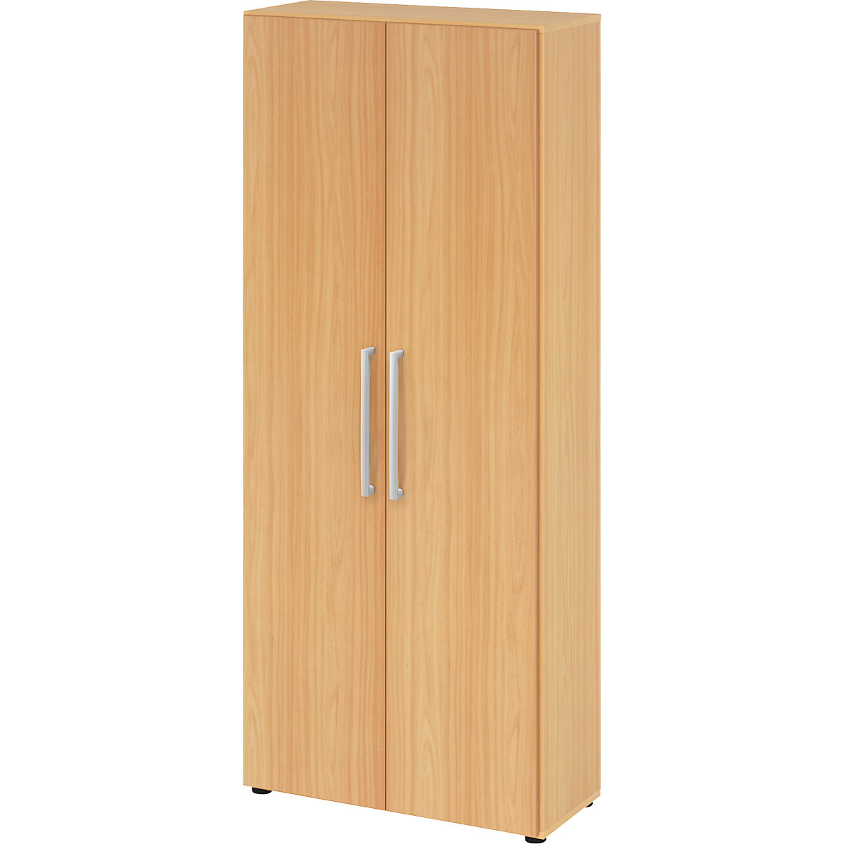Armadio per ufficio – eurokraft pro, 4 ripiani, alt. x largh. x prof. 1880 x 800 x 346 mm, simil-faggio-0