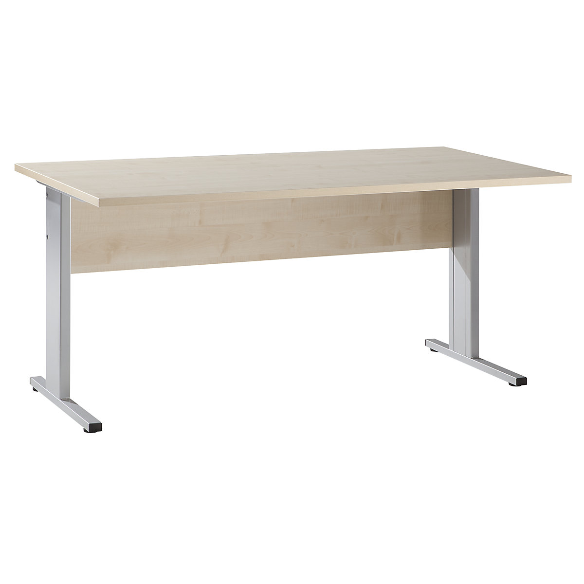 Scrivania PETRA, alt. x largh. x prof. 720 x 1600 x 800 mm, simil-acero-0