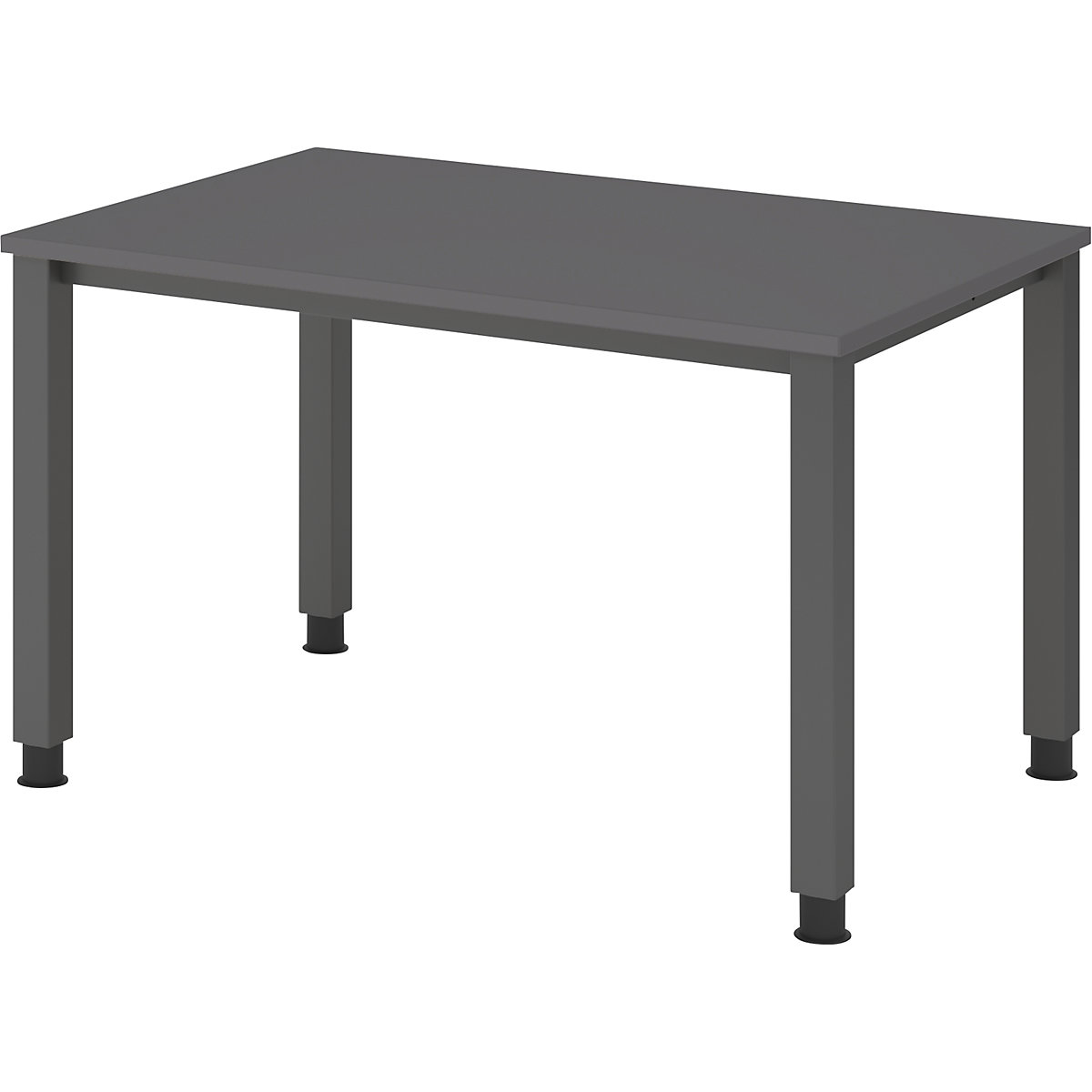 Scrivania – eurokraft pro, basamento a 4 gambe, larghezza 1200 mm, grafite / grafite-0