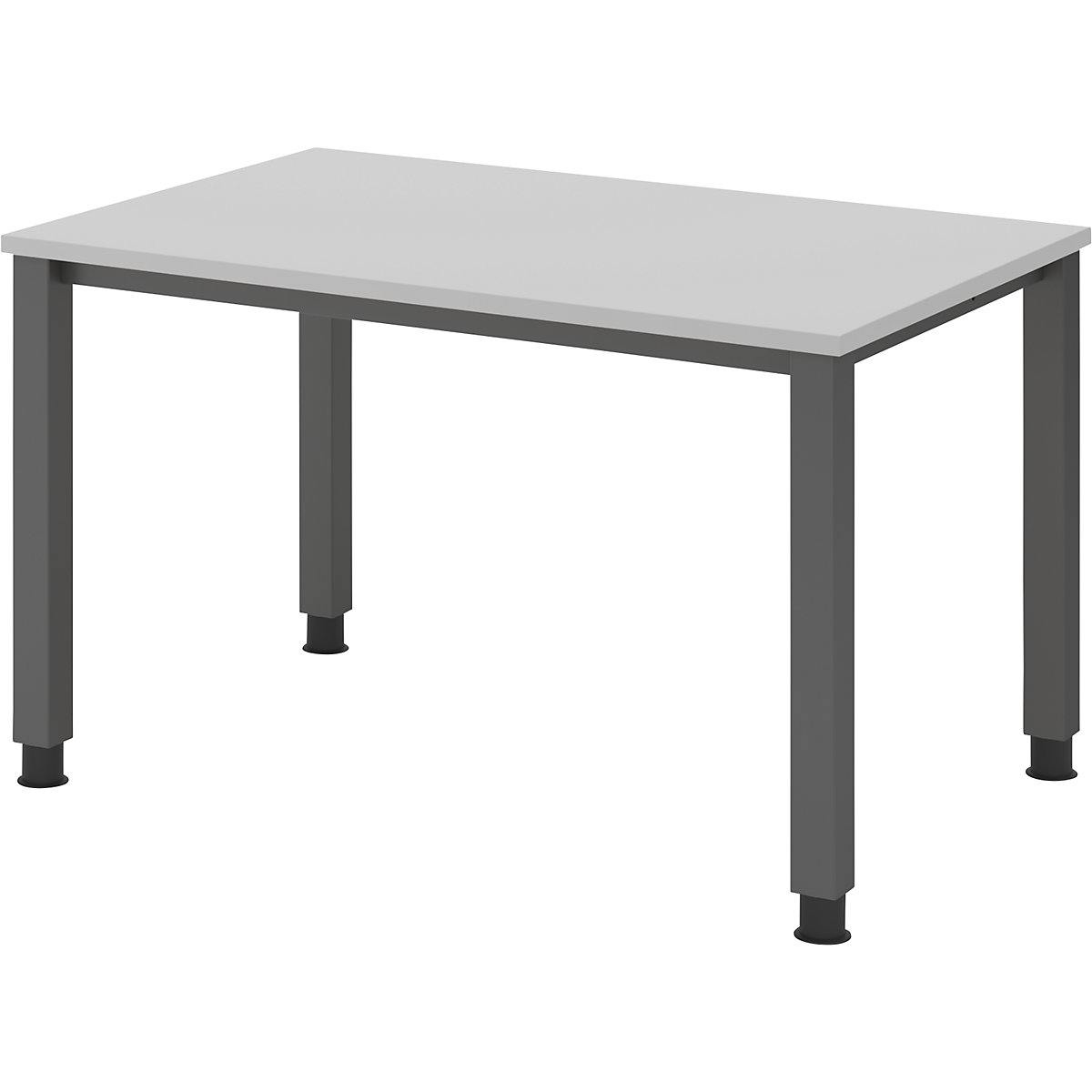 Scrivania – eurokraft pro, basamento a 4 gambe, larghezza 1200 mm, grafite / grigio chiaro-0