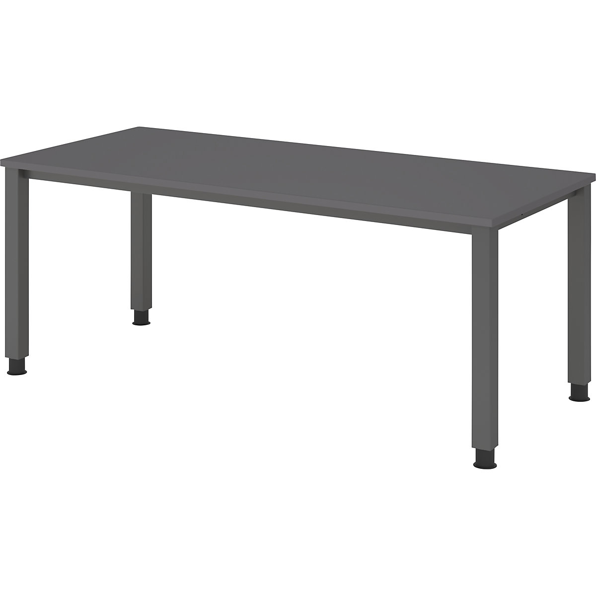 Scrivania – eurokraft pro, basamento a 4 gambe, larghezza 1800 mm, grafite / grafite-0