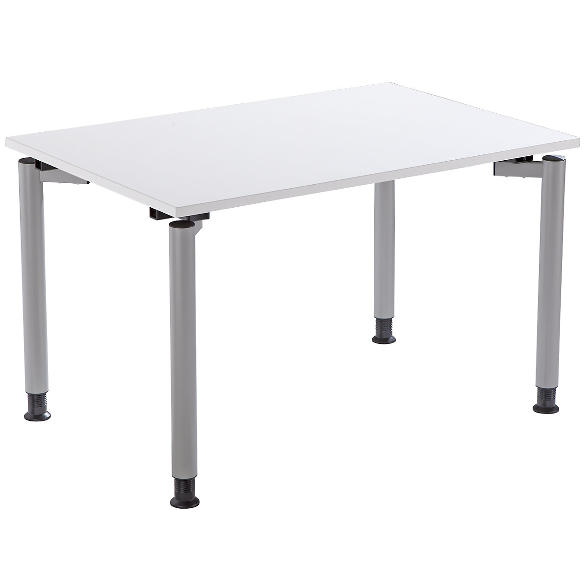 Scrivania con basamento a 4 gambe THEA, altezza 680 – 820 mm, larghezza 1200 mm, bianco antico-0