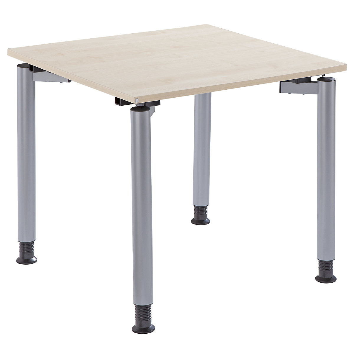Scrivania con basamento a 4 gambe THEA, altezza 680 – 820 mm, larghezza 800 mm, simil-acero-0