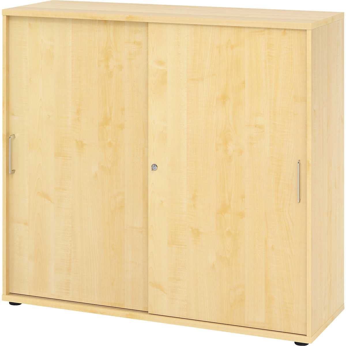 Armadio con ante scorrevoli VERA-ZWO, alt. x largh. x prof. 1100 x 1200 x 400 mm, 3 file di raccoglitori, simil-acero-0