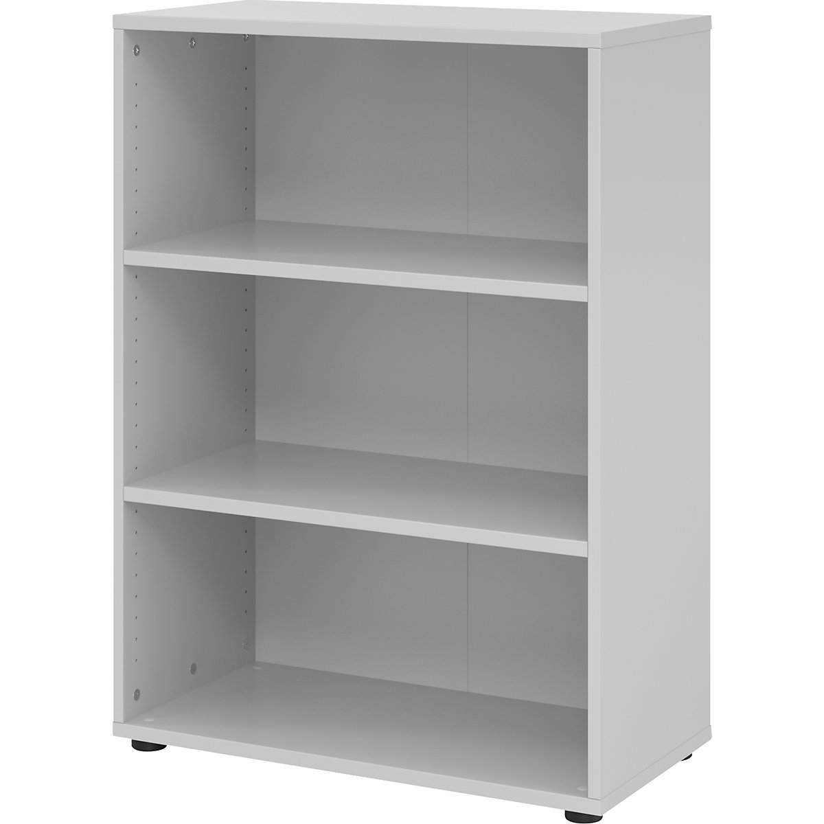 Scaffale per ufficio VERA-ZWO, alt. x largh. x prof. 1100 x 800 x 400 mm, 3 file di raccoglitori, grigio chiaro-0