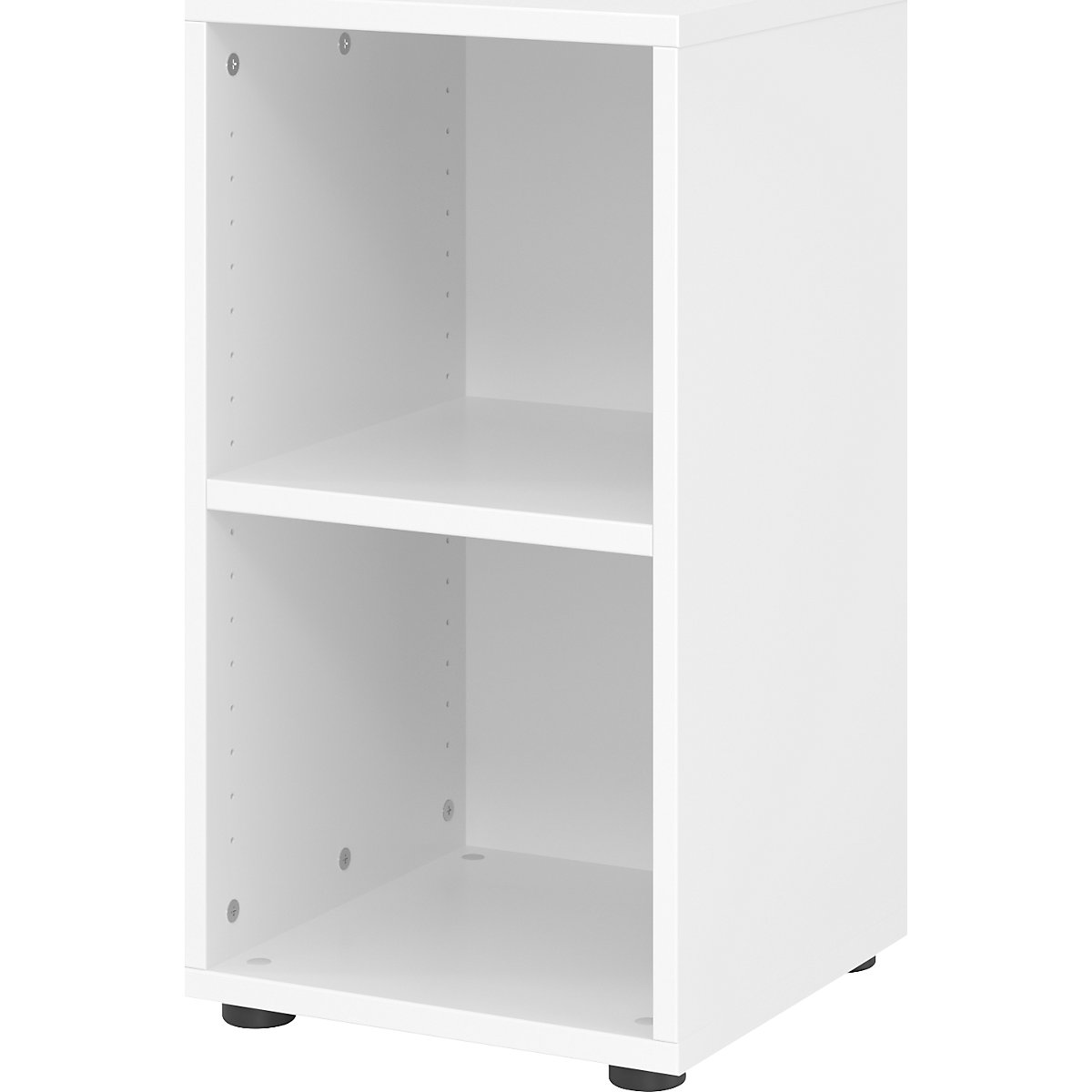 Scaffale per ufficio VERA-ZWO, alt. x largh. x prof. 748 x 400 x 400 mm, 2 file di raccoglitori, bianco-0