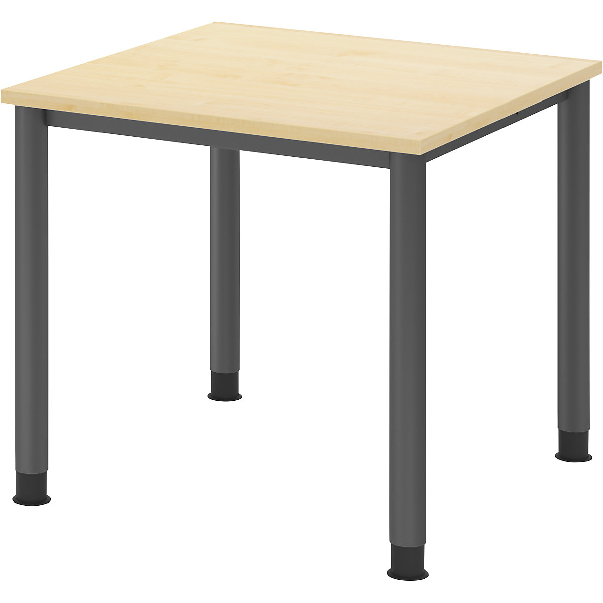 Scrivania, alt. x prof. 685 – 810 x 800 mm, 4 gambe in tubi tondi, larghezza 800 mm, grafite / acero-0