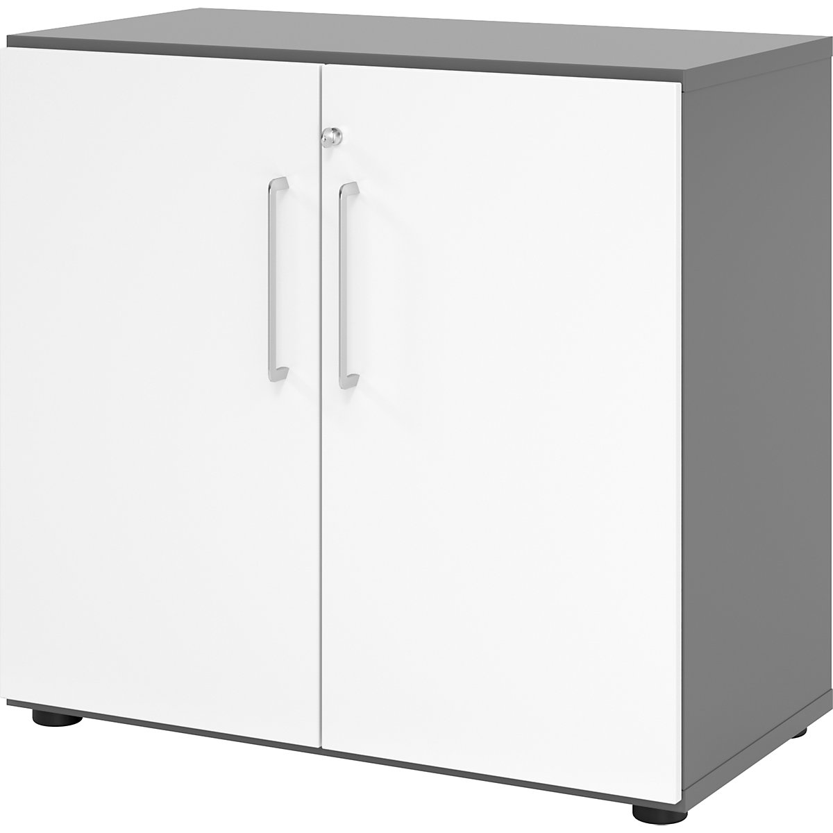 Szafa biurowa VERA-ZWO, wys. x szer. x głęb. 748 x 800 x 420 mm, 1 półka, grafitowa / biała-0