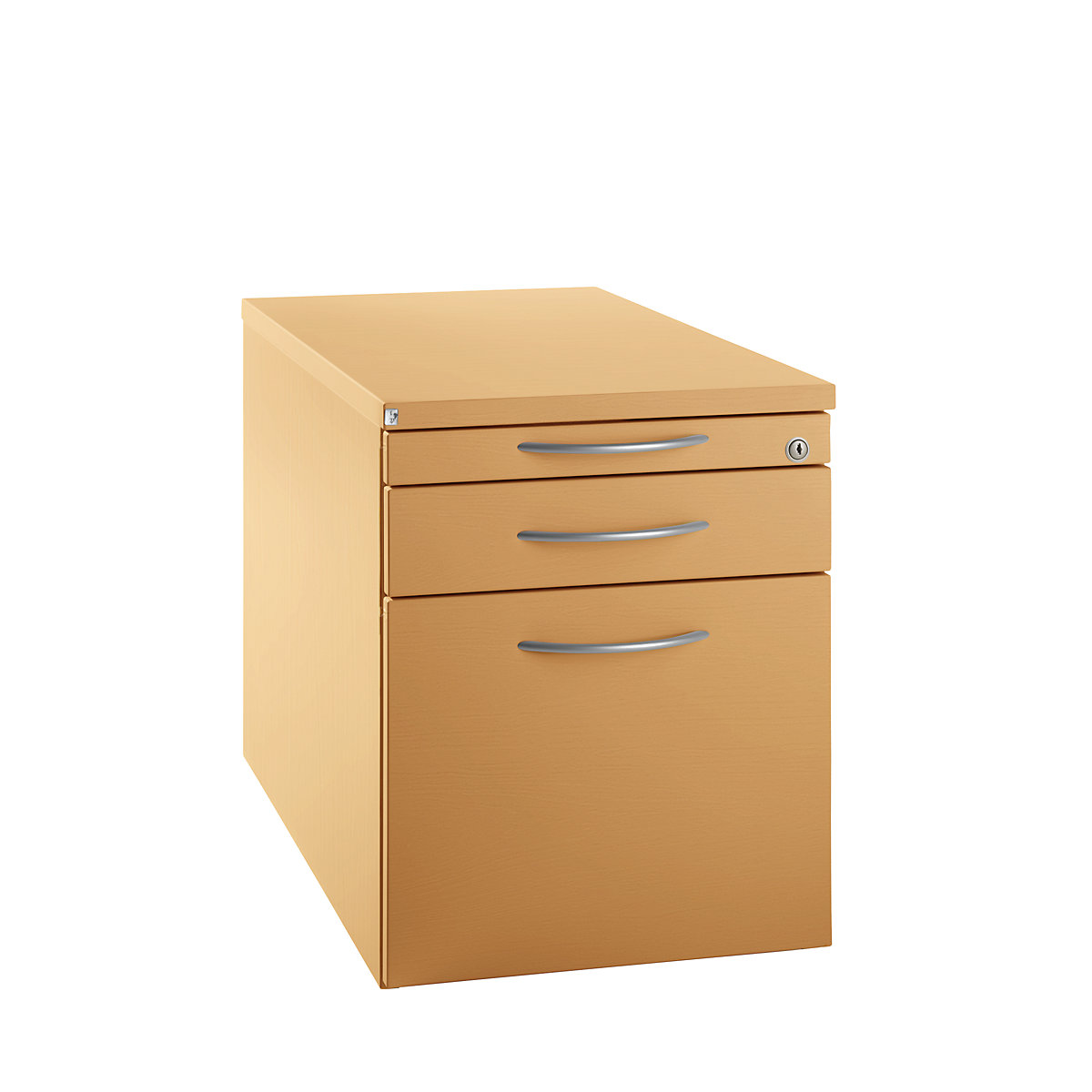 Casetieră HANNA, 1 sertar pentru instrumente, 1 sertar pentru materiale, 1 sertar pentru registratură suspendată, decor fag-0