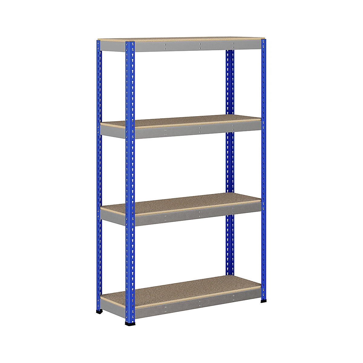 BiG400 1980mm High Racking, BiG400 1980mm High Racking, BiG400 Racking 1980h X 1220w X 455d Mm 4 Levels 400kg UDL Blue & Silver-259