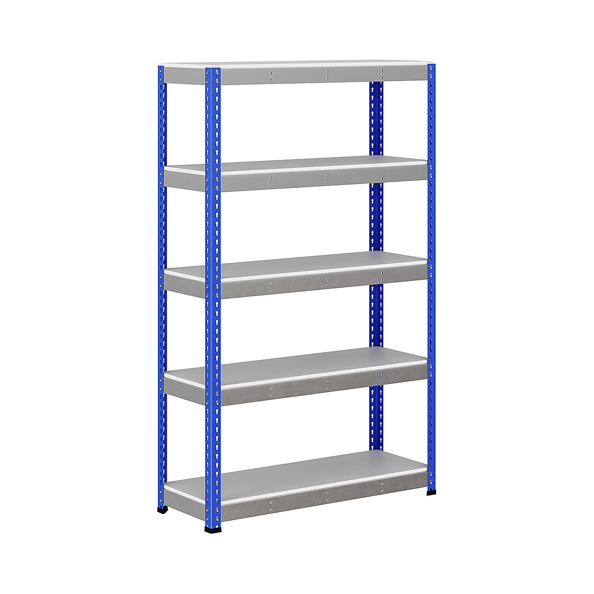BiG400 1980mm High Racking, BiG400 1980mm High Racking, BiG400 Melamine Racking 1980h x 1220w x 455d mm 5 Levels 375kg UDL Blue & Silver-131
