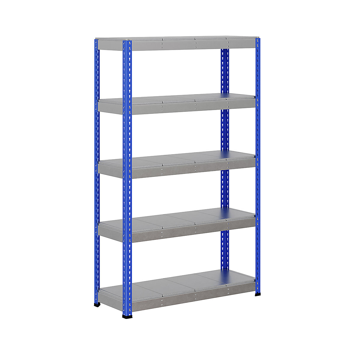 BiG400 1980mm High Racking, BiG400 1980mm High Racking, BiG400 Steel Racking 1980h x 1220w x 455d mm 5 Levels 375kg UDL Blue & Silver-288