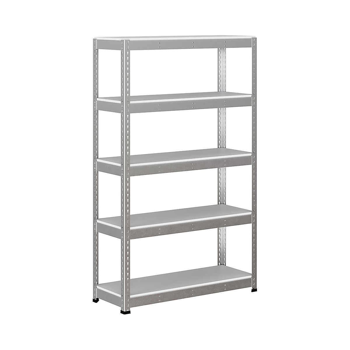 BiG400 1980mm High Racking, BiG400 1980mm High Racking, BiG400 Melamine Racking 1980h x 1220w x 455d mm 5 Levels 375kg UDL Silver-8