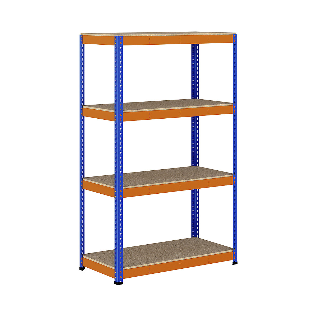 BiG400 1980mm High Racking, BiG400 1980mm High Racking, BiG400 Racking 1980h x 1220w x 610d mm 4 Levels 400kg UDL Blue & Orange-28