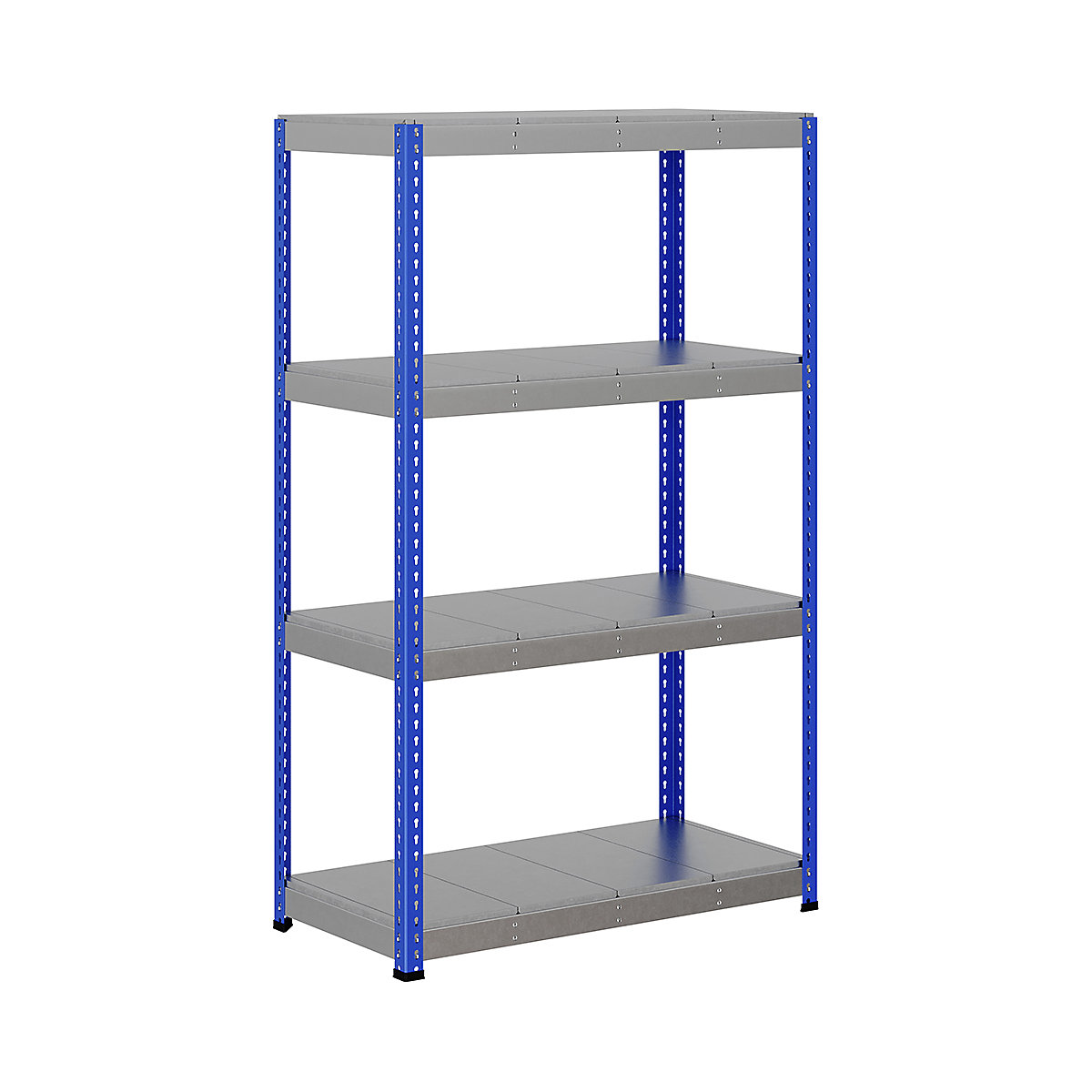 BiG400 1980mm High Racking, BiG400 1980mm High Racking, BiG400 Steel Racking 1980h x 1220w x 610d mm 4 Levels 400kg UDL Blue & Silver-140