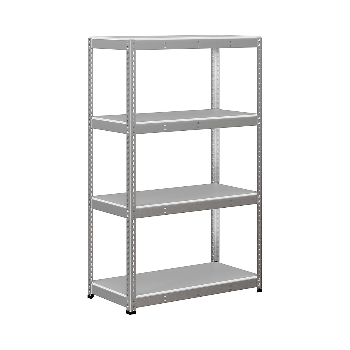 BiG400 1980mm High Racking, BiG400 1980mm High Racking, BiG400 Melamine Racking 1980h x 1220w x 610d mm 4 Levels 400kg UDL Silver-327