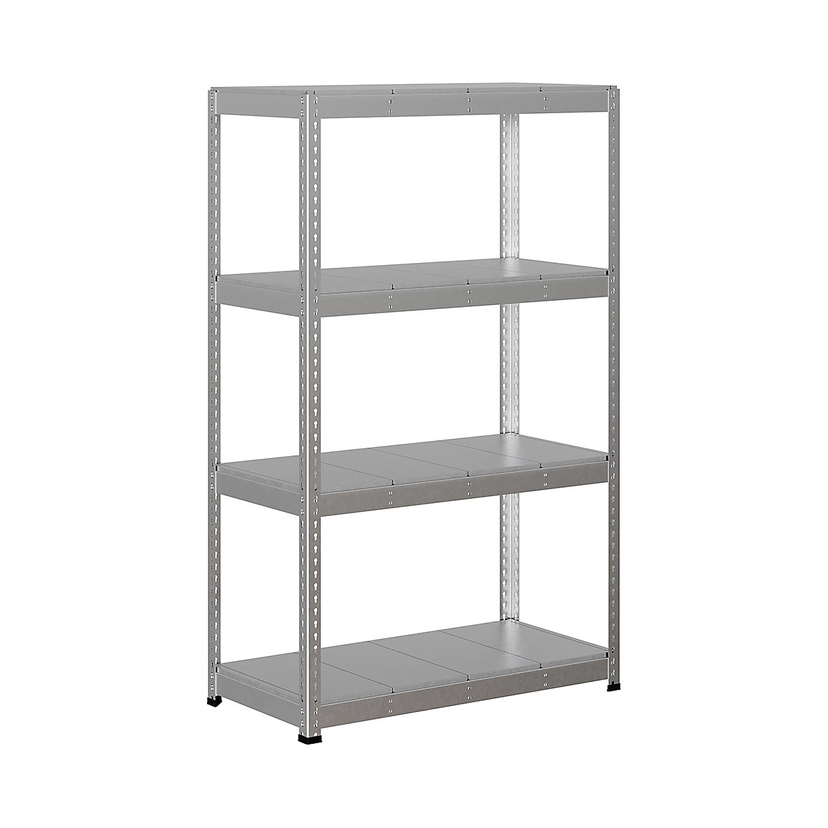 BiG400 1980mm High Racking, BiG400 1980mm High Racking, BiG400 Steel Racking 1980h x 1220w x 610d mm 4 Levels 400kg UDL Silver-252